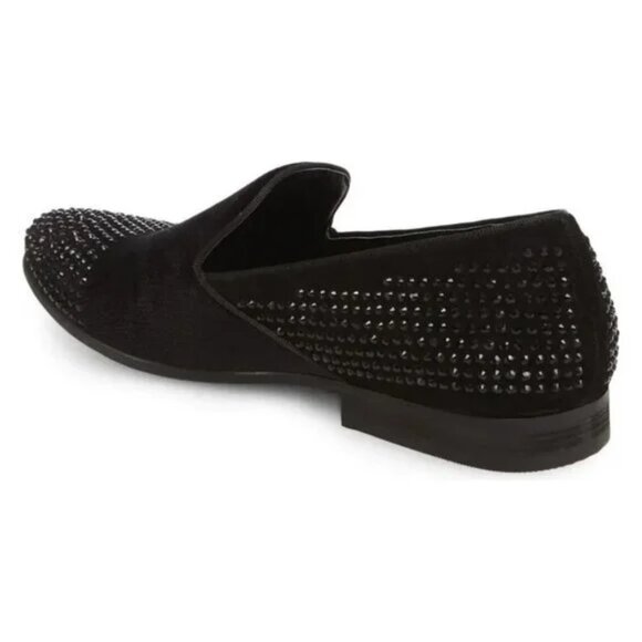 NWOB Steve Madden Clarity Velvet Tonal Rhinestone Dress Loafer